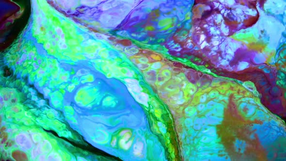 Colorful Liquid Ink Colors Blending Burst Swirl Fluid 57