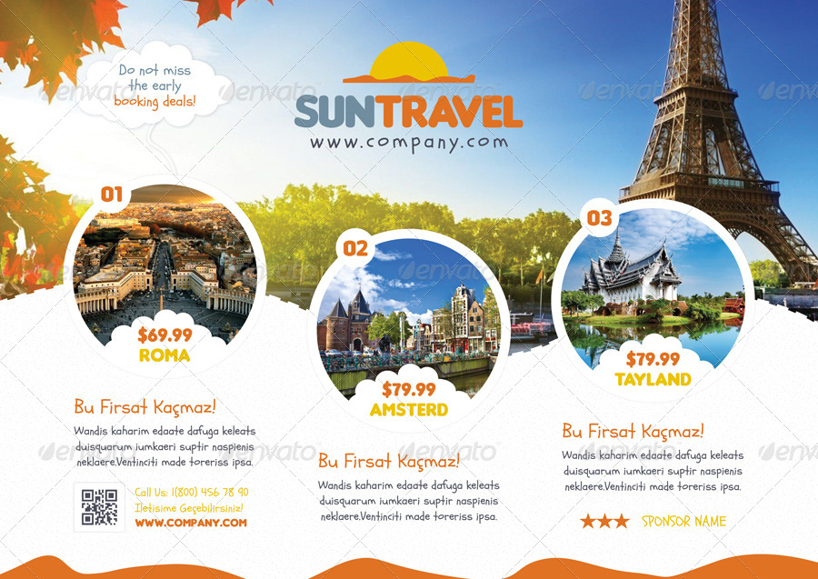 Travel Tour Flyer Templates by grafilker02  GraphicRiver