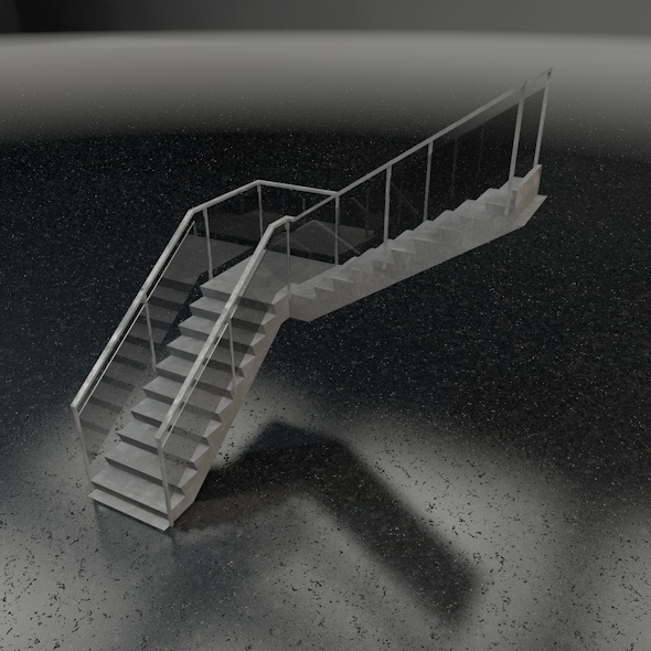 Stairs L-shape - 3Docean 7577760