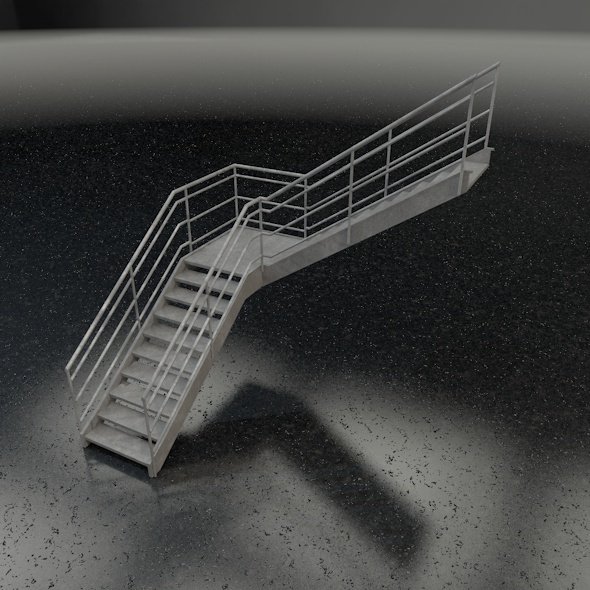 Stairs L-shape - 3Docean 7577761