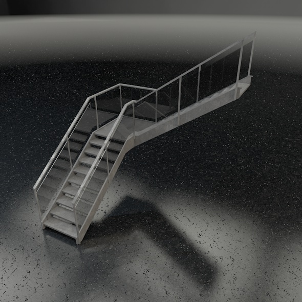 Stairs L-shape. - 3Docean 7577767