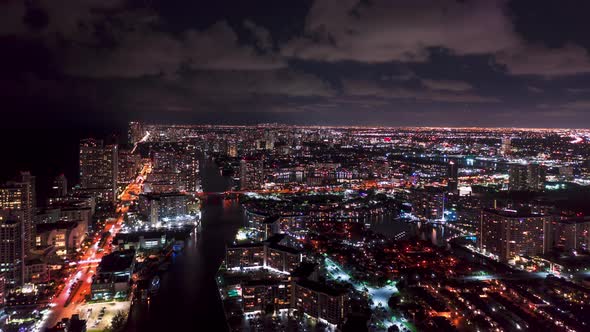 Aerial Hyperlapse Hollywood Florida alt