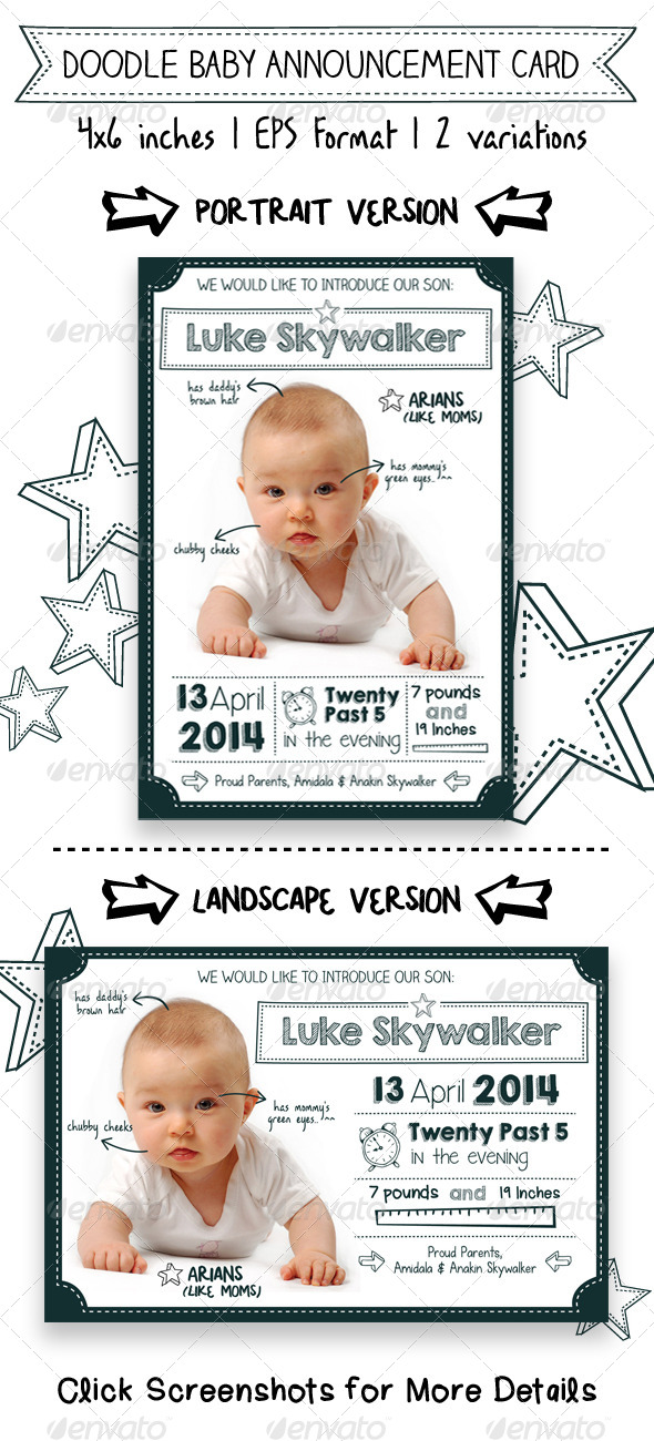 baby announcement photo cards