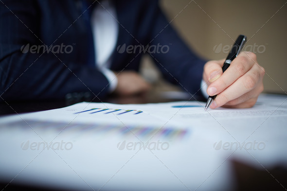 Working with papers - Stock Photo - Images
