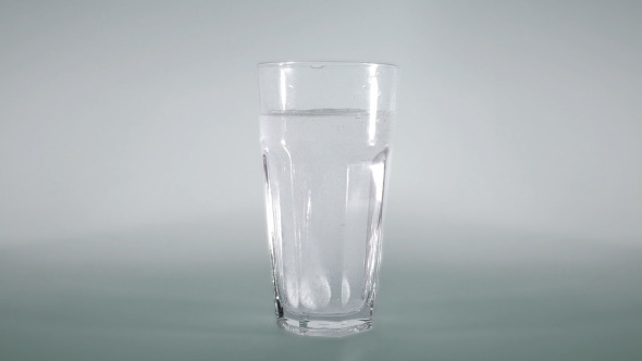 Effervescent Tablet In Glass Of Water