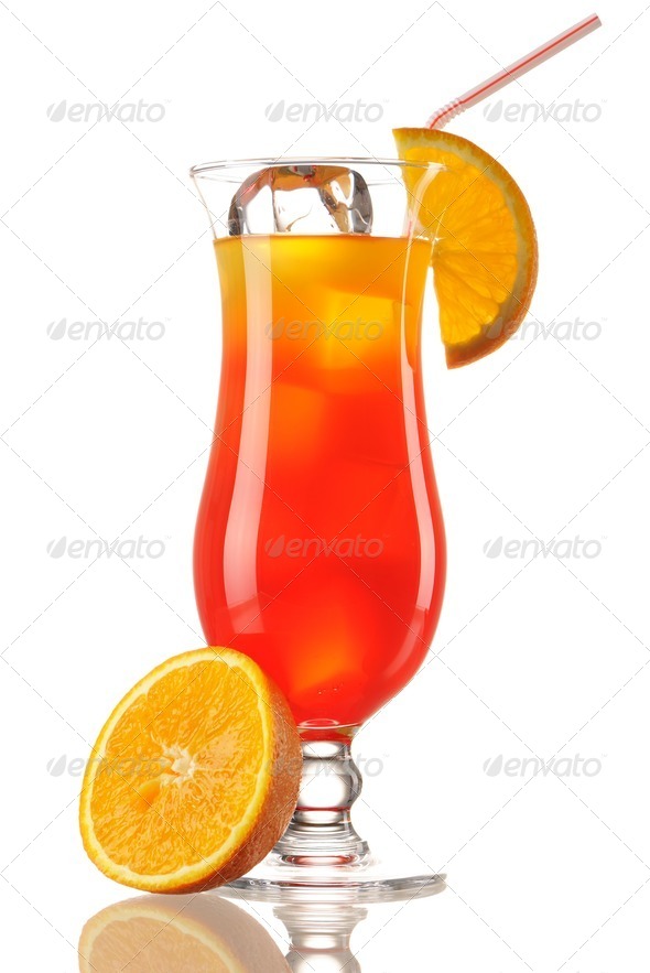 Tequila Sunrise cocktail - Stock Photo - Images