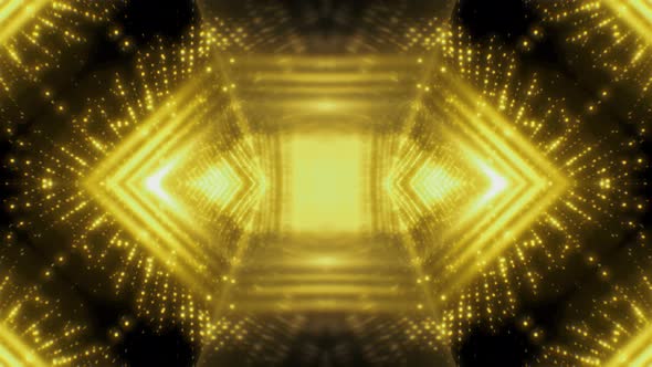 Yellow Stage Particles Background 4K