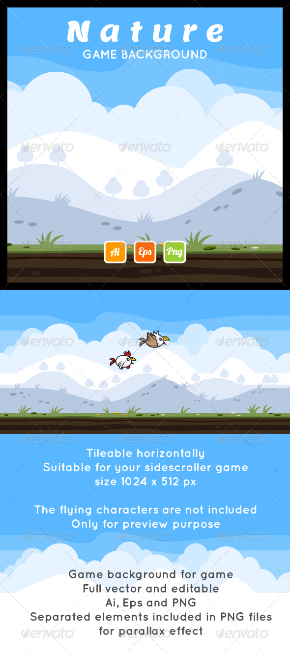 Nature Game Background - Backgrounds Game Assets