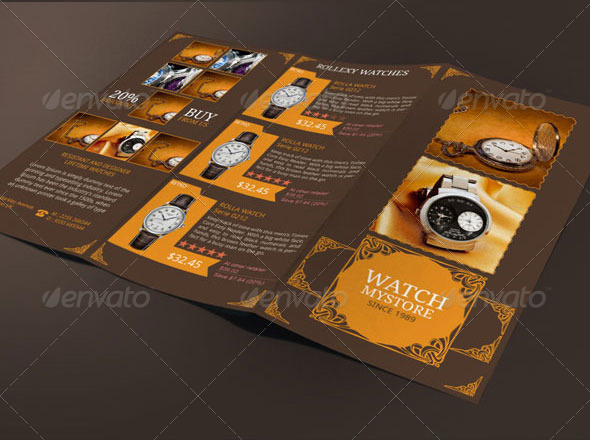 watch store brochure template by blogankids graphicriver flyer watches