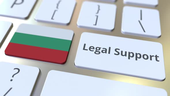 Legal Support Text and Flag of Bulgaria on the Keyboard alt
