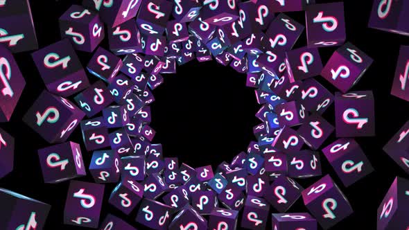 Rotating Tik Tok Icons On Alpha