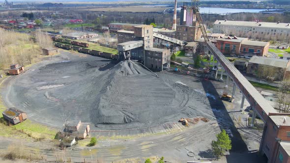 Aerial Flight Over the Coal Mine alt