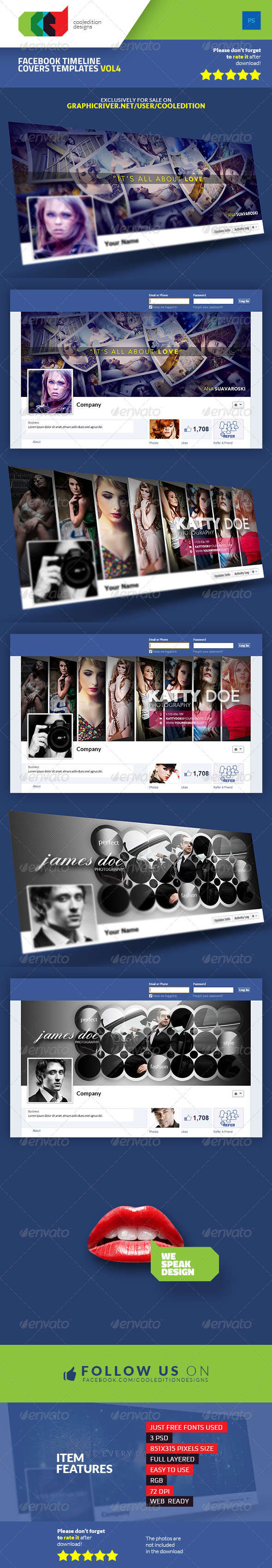Facebook Timeline Covers Templates VOL4 - Facebook Timeline Covers Social Media