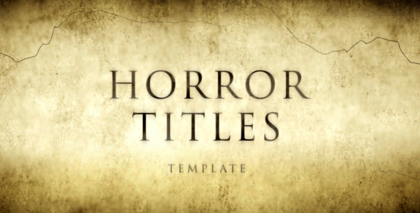Horror Movie Titles - VideoHive 7586081