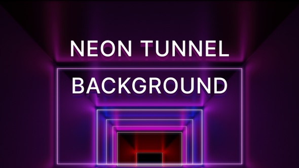 4K Neon Tunnel Background
