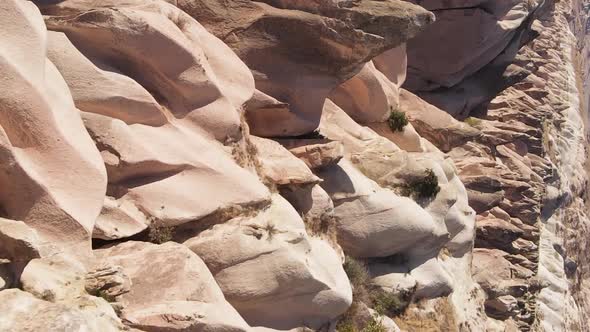 Vertical Video Cappadocia Landscape Aerial View alt