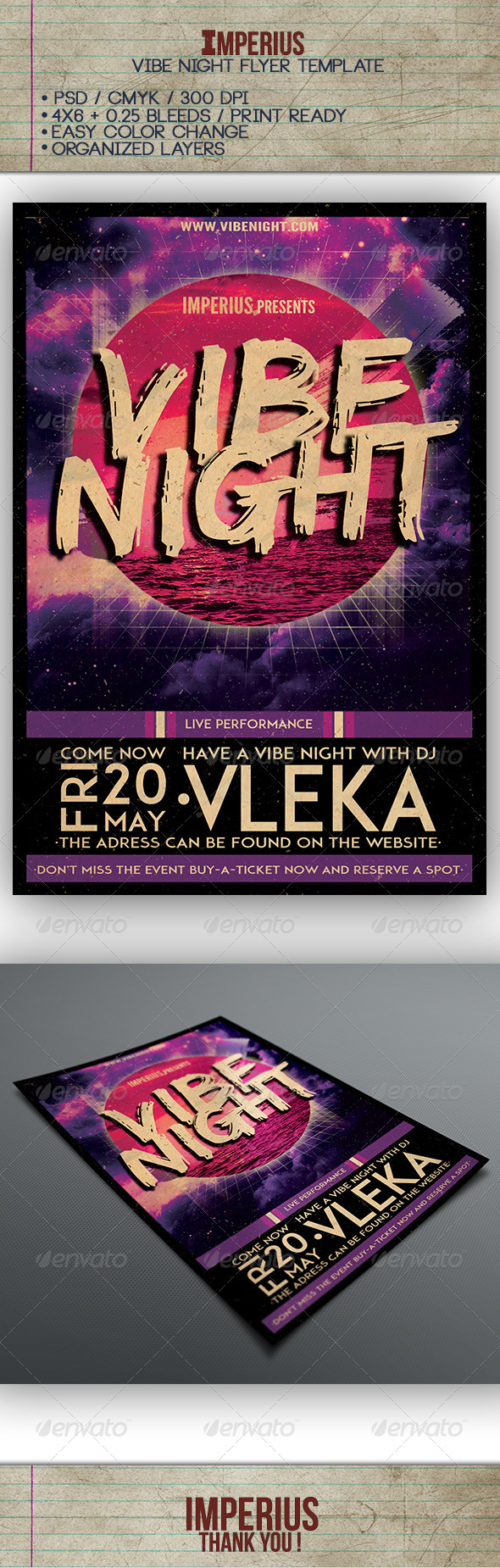 Vibe Night Flyer - Flyers Print Templates