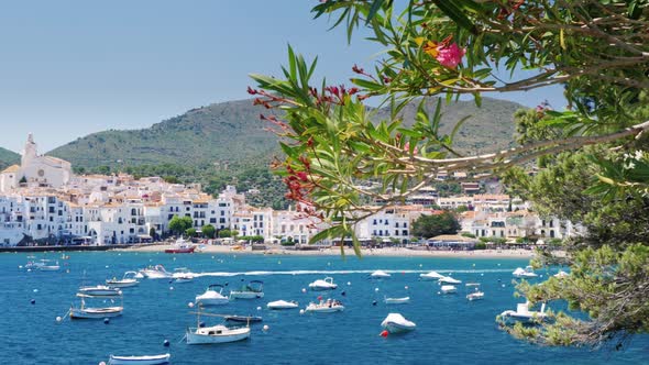 Beautiful View of the City of Cadaques in Catalonia Spain alt