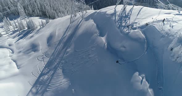 Snowboard Trick Jump Air Spinning Athlete Successful Over Dangerous Gap Winter Extreme Sports alt