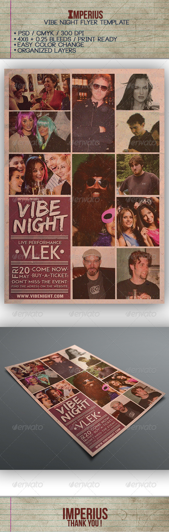 Vibe Night Flyer - Flyers Print Templates