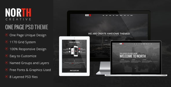 North One Page - ThemeForest 7577765
