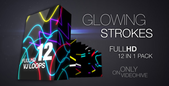 Glowing Strokes VJ Loops Pack