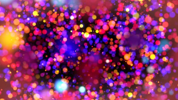 Abstract Colorful Particles Looped Background