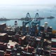 Seaport containers cranes ship (Valparaiso, Chile, Pacific ocean) - VideoHive Item for Sale