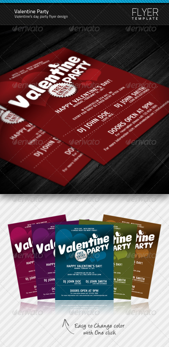Valentine Party flyer