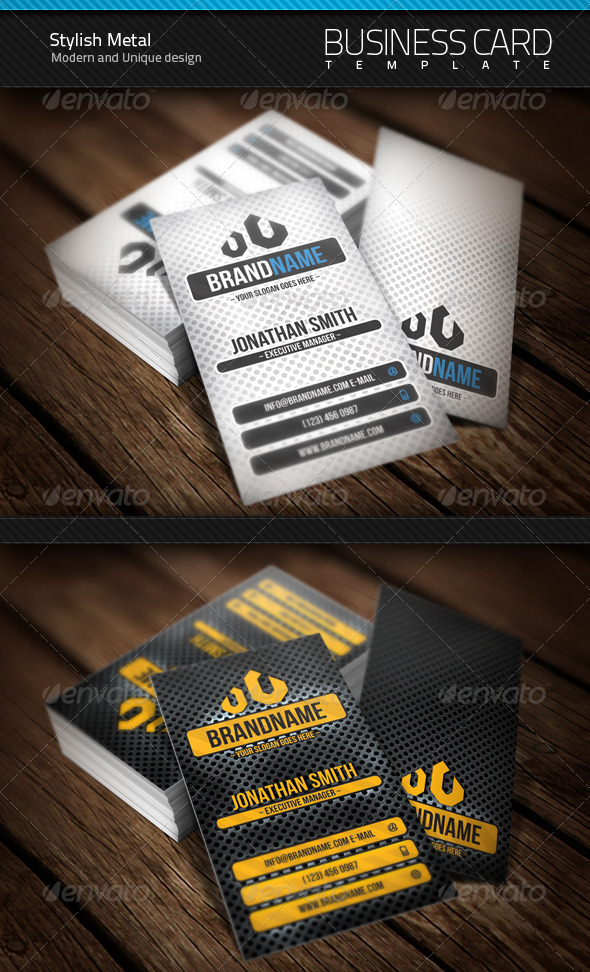 Stylish Metal Business Card - Corporate Business Cards