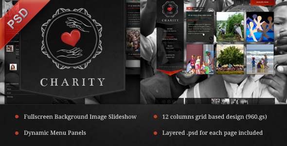 Charity PSD Template - ThemeForest 780595