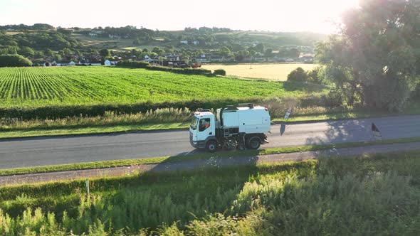 Road Sweeper Cleaning the Streets in the UK alt