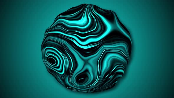 Shiny liquid sphere spinning on gradient background. A 110