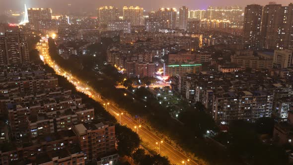 City Night Of Fuzhou, China E alt