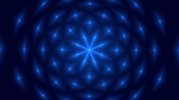 Blue Color Glowing Star Hypnotic Background alt