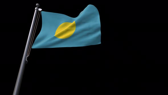Palau Flag With Alpha Channel  4K alt