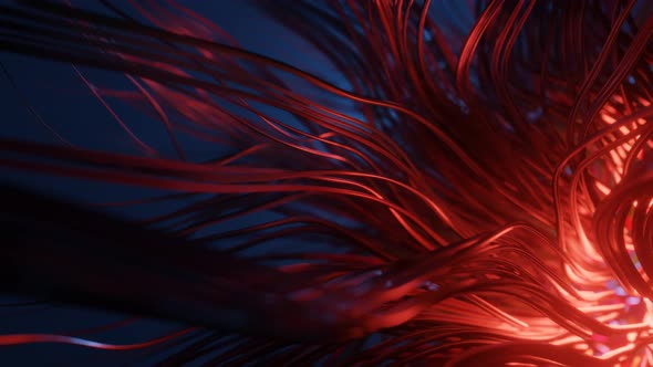 Live Curls Underwater Like Fur Multicolored Threads or Hair alt