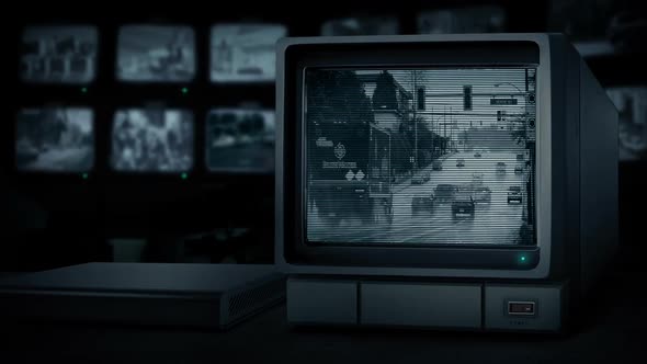 CCTV Station Watching Traffic In Heavy Rain alt