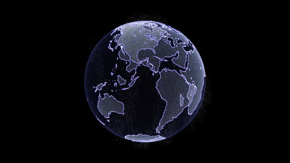 Hologram of a Rotating Planet Earth alt