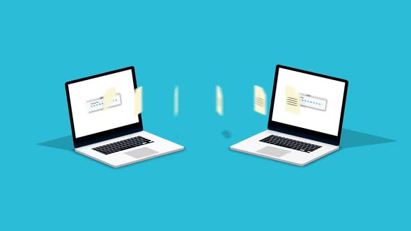 Files or data transferring process between two notebooks. Backup, sharing files. alt