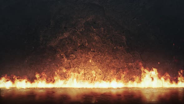 Fire And Stone Cinematic Background Loop 4K