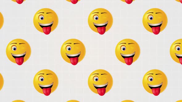 Stuck-Out Tongue Winking Face Smile Emoji Background alt