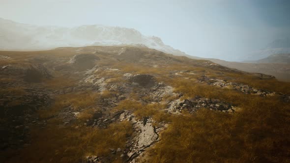 Nepal Mountains in Fog at Summer alt