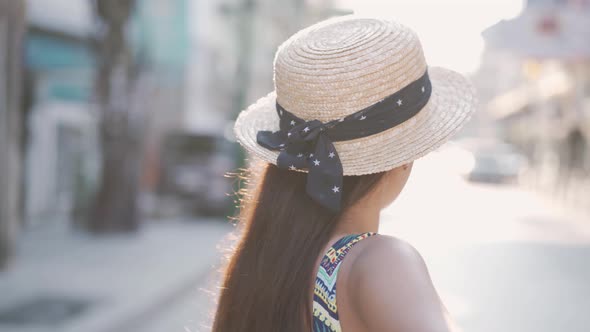 Young Brunette Stylish Fashion Woman Holding Hands with Beautiful Toothy Smile alt