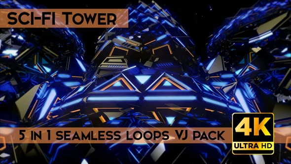 Sci Fi Tower VJ Loops