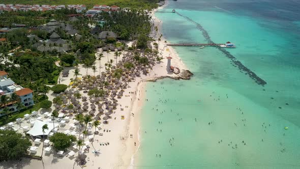 Aerial View of Bayahibe Beach at Dominican Republic