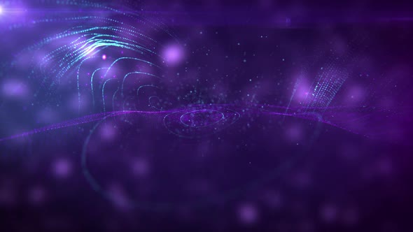 Violet Abstract Particles Target