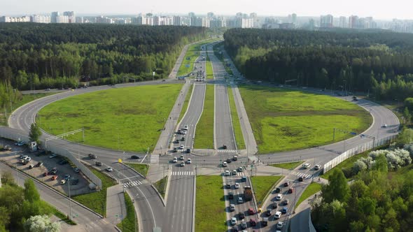 Aerial View of a Car Interchange alt