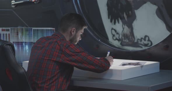 Graphic Designer Drawing Video Game Art alt