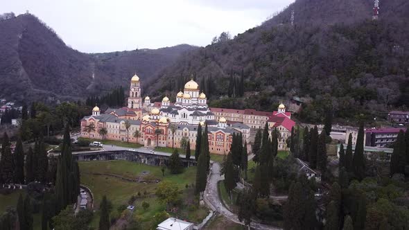 New Athos. Akhali Atoni. Monastery. Temples of Georgia and Abkhazia.